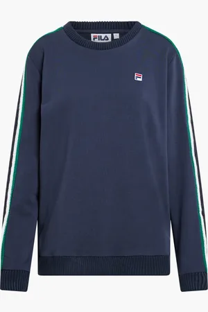 Fila Crew Top With Knitted Detail On Sleeves | The Deal Outlet