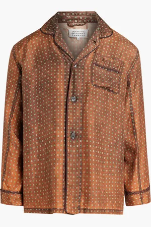 Maison Margiela Avp Orange Long-sleeved Shirt for Men | The Deal Outlet