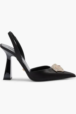 VERSACE La Medusa Satin Sling-back Pumps for Women | The Deal Outlet