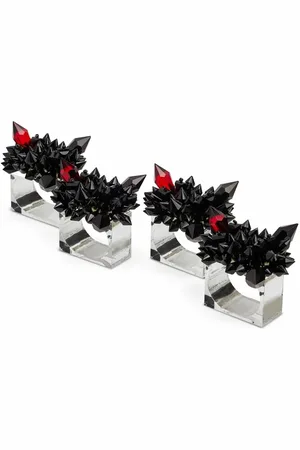Kim Seybert Zenith Napkin Ring In , Set Of 4 | The Deal Outlet