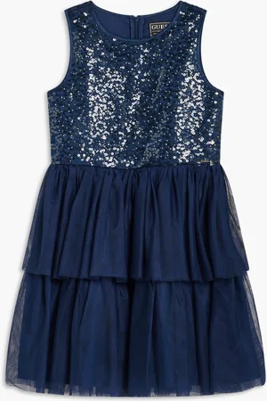 Guess Mixed Fabric Sl Dress_ceremony for Girls | The Deal Outlet