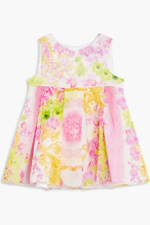 VERSACE Bg Dress Sl Orchid Medusa Chiffon for Kids | The Deal Outlet