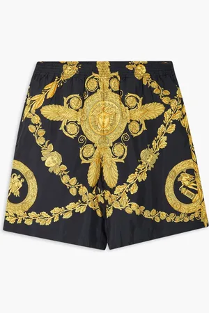 VERSACE Shorts Heritage-print Silk Twill Fabric for Men | The Deal Outlet