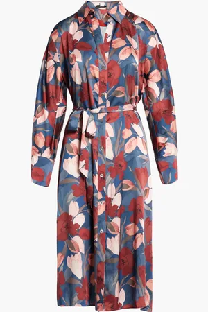 Vince Nouveau Magnolia Belted Shirtdress for Women | The Deal Outlet