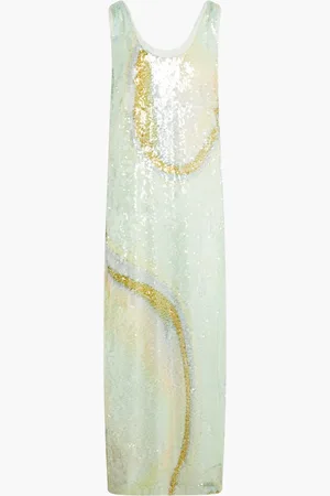 Simkhai Serene Marble Printed Sequins Tank Dress for Women | The Deal Outlet