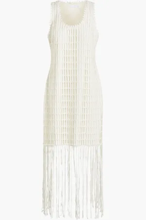 Simkhai Janette Cotton Mesh Midi Dress for Women | The Deal Outlet