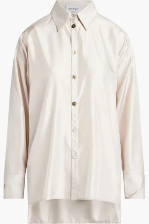 Salvatore Ferragamo Silkpolyester Long Sleeves Shirt for Women | The Deal Outlet