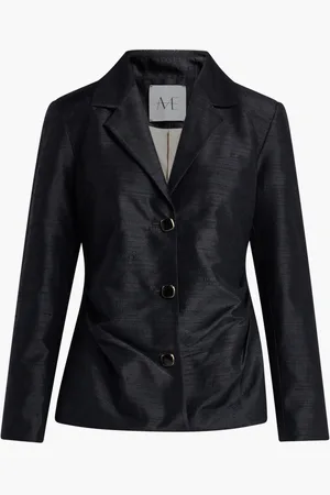 MEHTAP ELAIDI Classic Jacket With Pleated Waist for Women | The Deal Outlet