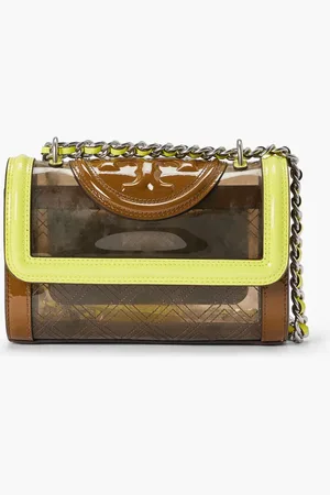 Tory Burch Fleming Clear Small Convertible Shoulder Bag for Women | The Deal Outlet