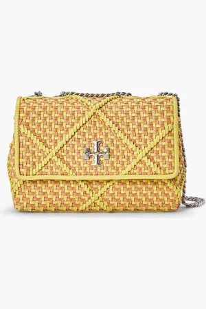 Tory Burch Kira Diamond Woven Small Convertible Shoulder Bag for Women | The Deal Outlet