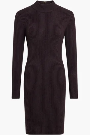 Michael Kors Ribbed Merino Wool Blend Dress for Women | The Deal Outlet