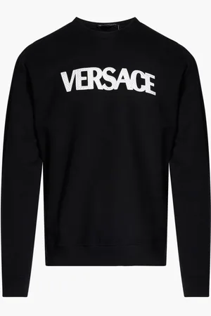 VERSACE Sweatshirt Fabric Sweatshirt + Writing In Mesh Poly With Framis for Men | The Deal Outlet