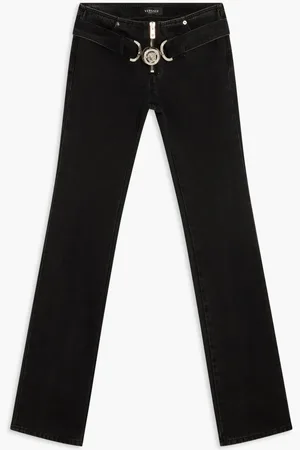 VERSACE Pant Denim Denim Fabric Dyed In Garment Softened With Stone Wash for Women | The Deal Outlet