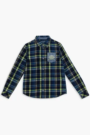 Guess Yd Poplin Adj Ls Shirt for Boys | The Deal Outlet