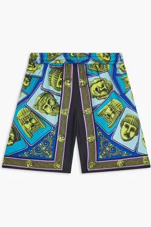 VERSACE Shorts Le Maschere Kids Silk Twill for Boys | The Deal Outlet