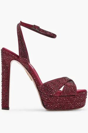 Aquazzura Divine Crystal Sandal Plateau 130 for Women | The Deal Outlet