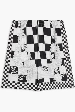 VERSACE Shorts Contrasto Medusa Print Silk Twill for Men | The Deal Outlet
