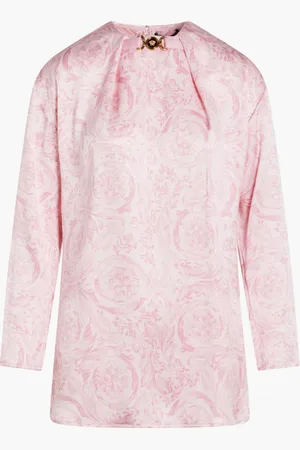 VERSACE Blouse Fabric Double Silk Satin Print Barocco Allover for Women | The Deal Outlet
