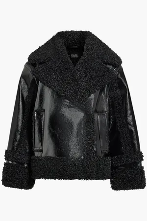 Karl Lagerfeld Faux Shearling Jacket for Women | The Deal Outlet