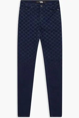Karl Lagerfeld Monogram Skinny Denim Pants for Women | The Deal Outlet