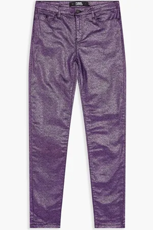 Karl Lagerfeld Shiny Skinny Denim Pants for Women | The Deal Outlet