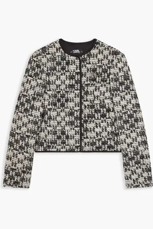 Karl Lagerfeld Check Boucle Jacket for Women | The Deal Outlet