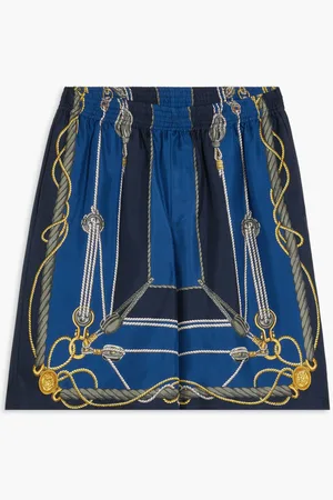 VERSACE Shorts Nautical Printed Silk Twill Fabric for Men | The Deal Outlet