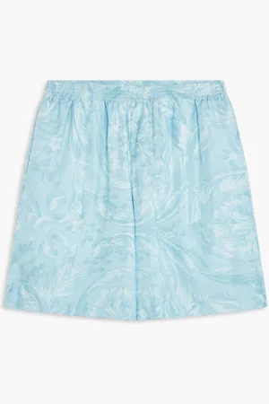 VERSACE Shorts Barocco Print Silk Twill Fabric for Men | The Deal Outlet
