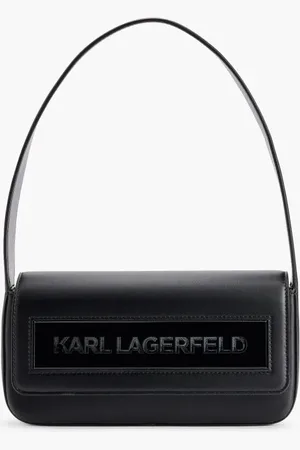 Karl Lagerfeld Ikonk Md Flap Shb Leather for Women | The Deal Outlet