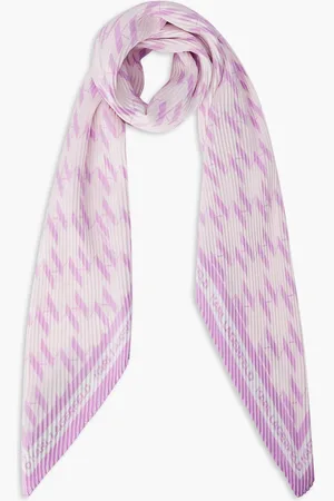 Karl Lagerfeld Kmonogram Pleated Scarf for Women | The Deal Outlet