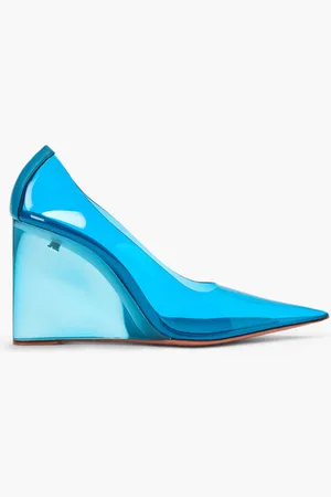 Amina Muaddi Ane Glass Wedge for Women | The Deal Outlet