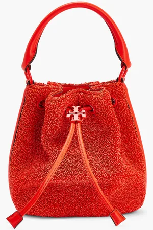 Tory Burch Fleming Soft Raffia Bucket Bag for Women | The Deal Outlet