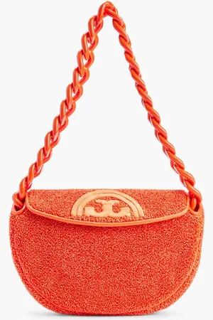 Tory Burch Mini Fleming Soft Raffia Crescent for Women | The Deal Outlet