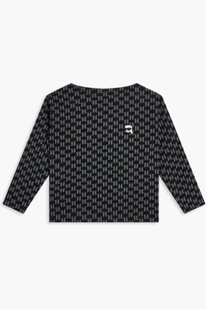 Karl Lagerfeld Jacquard Logo Sweatshirt for Women | The Deal Outlet