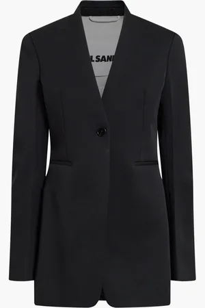 Jil Sander W Jacket 02 Tm Compact Wool Grain De Poudre for Women | The Deal Outlet