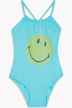 Vilebrequin Gazette Smiley 2 Maillot De Bain Bleu Lazuli for Girls | The Deal Outlet
