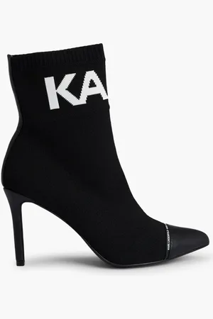 Karl Lagerfeld Pandara Hi Knit Collar Ankle for Women | The Deal Outlet