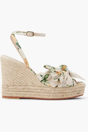 Loeffler Randall Pleated Knot Wedge Espadrille for Women | The Deal Outlet