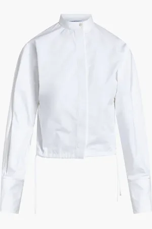 Salvatore Ferragamo Compact Cotton Poplin Long Sleeves Shirt for Women | The Deal Outlet