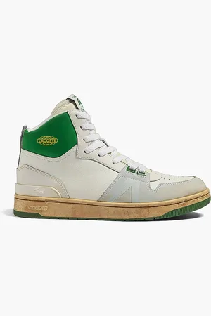 Lacoste Mid Leather Lace Sneakers for Men | The Deal Outlet