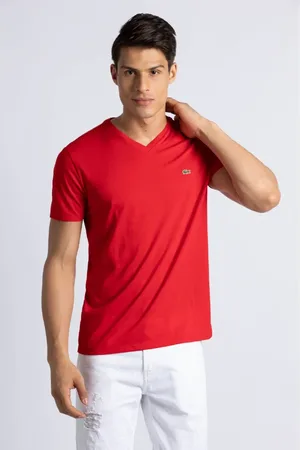 Lacoste V-neck Regular Fit T-shirt for Men | The Deal Outlet