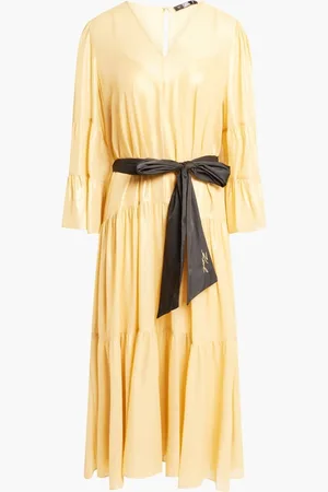 Karl Lagerfeld Metallic Tied Waist Dress for Women | The Deal Outlet