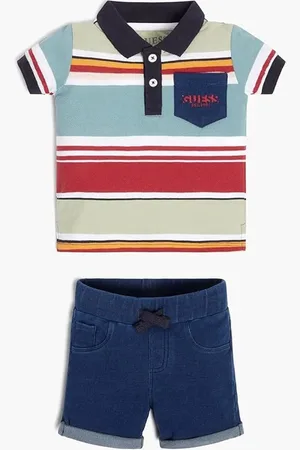 Guess Set Ss Polo+knit Den - Ic2 Piquet Yd 160gsm for Boys | The Deal Outlet