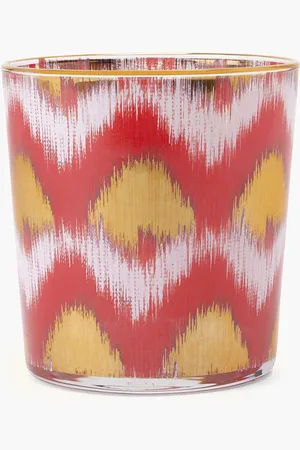 Les-Ottomans Ikat Drinking Glass Red | The Deal Outlet