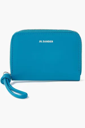 Jil Sander Zip Around Wallet Sm Giro K-palmellato Lux & New Calf Wnappa Lining - Platino S | The Deal Outlet