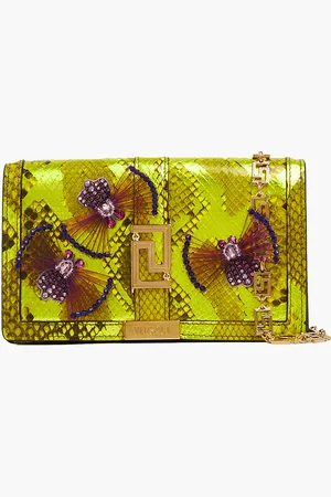 VERSACE Bag Greca Goddess Small Shoulder Python Metallic Emb Excl for Women | The Deal Outlet
