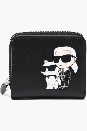 Karl Lagerfeld Kikonik 20 Leather Sm Zipwlt for Women | The Deal Outlet