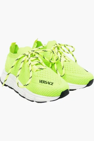 VERSACE Jb Sneaker Lace Up Trigreca Knit for Boys | The Deal Outlet