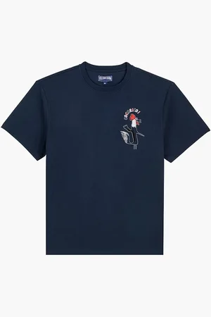 Vilebrequin Ted Tee Shirt Cr24 Cocorico Ts Bleu Marine for Men | The Deal Outlet