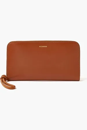Jil Sander Zip Around Wallet Md Giro K-palmellato Lux & New Calf Wnappa Lining (oro Js) for Women | The Deal Outlet